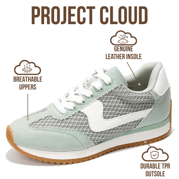Project Cloud |"Madison" Fashion Sneakers for Women | ProjectPlush Memory Foam Technology | Anti-Slip