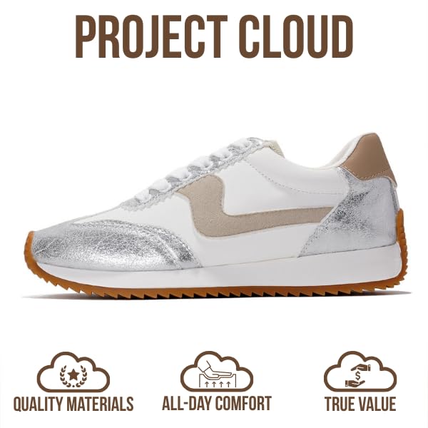 Project Cloud |"Madison" Fashion Sneakers for Women | ProjectPlush Memory Foam Technology | Anti-Slip