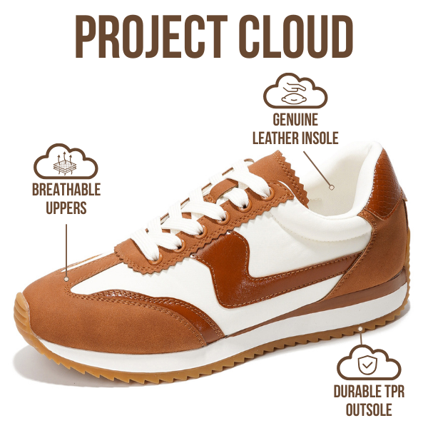 Project Cloud |"Madison" Fashion Sneakers for Women | ProjectPlush Memory Foam Technology | Anti-Slip