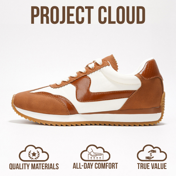 Project Cloud |"Madison" Fashion Sneakers for Women | ProjectPlush Memory Foam Technology | Anti-Slip