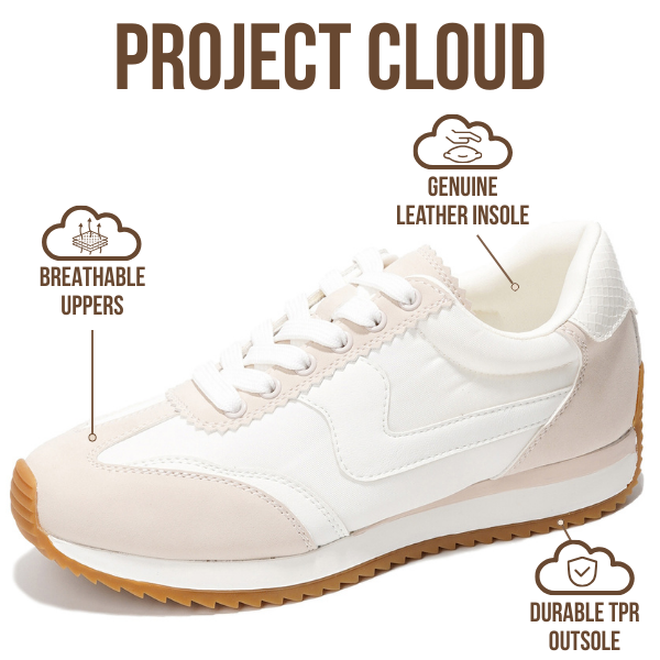 Project Cloud |"Madison" Fashion Sneakers for Women | ProjectPlush Memory Foam Technology | Anti-Slip