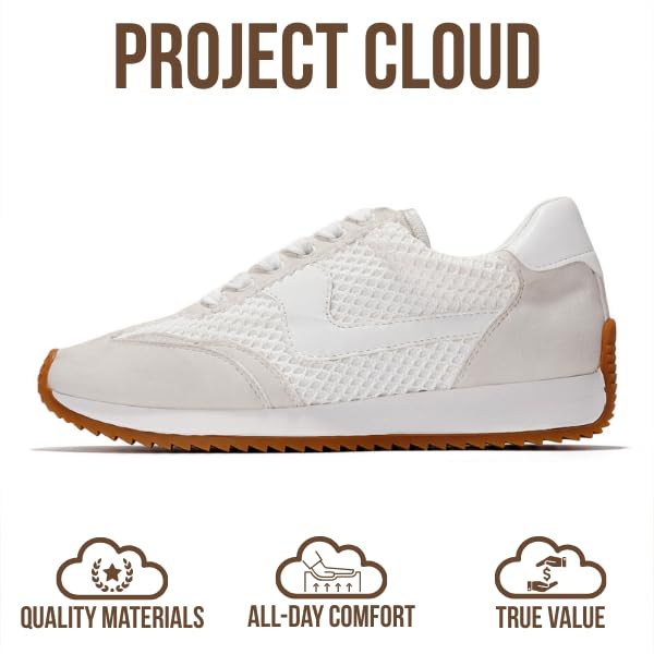 Project Cloud |"Madison" Fashion Sneakers for Women | ProjectPlush Memory Foam Technology | Anti-Slip