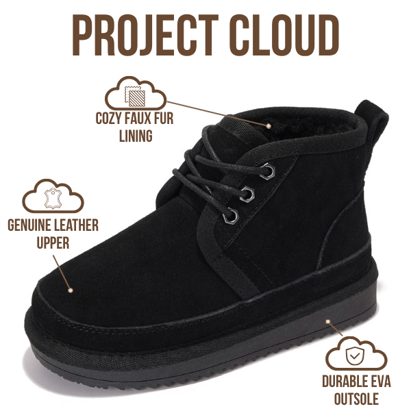 Project Cloud | "Nevada" Fur-Lined Ankle Boots for Kids | Lightweight | Water Resistant | Non-Slip