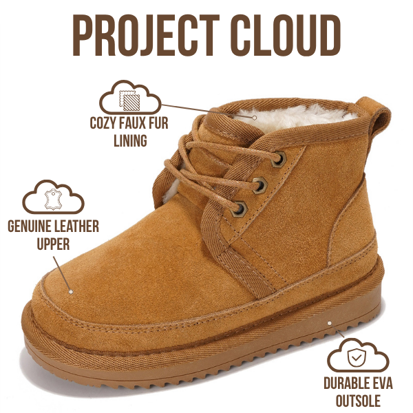 Project Cloud | "Nevada" Fur-Lined Ankle Boots for Kids | Lightweight | Water Resistant | Non-Slip