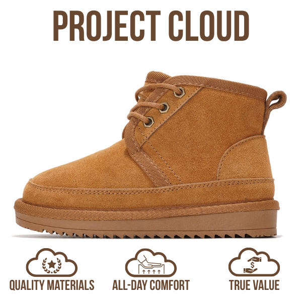 Project Cloud | "Nevada" Fur-Lined Ankle Boots for Kids | Lightweight | Water Resistant | Non-Slip