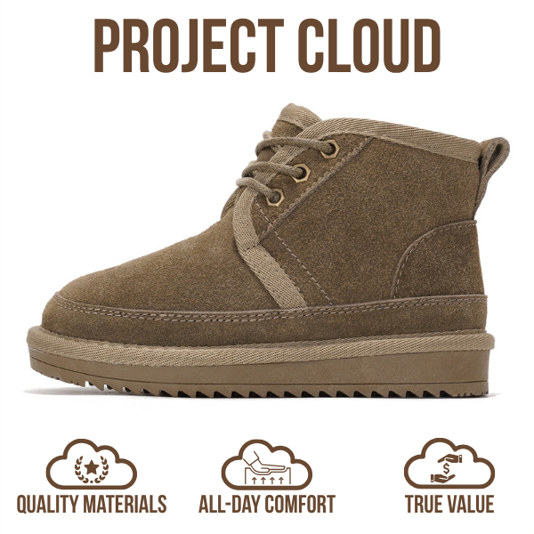 Project Cloud | "Nevada" Fur-Lined Ankle Boots for Kids | Lightweight | Water Resistant | Non-Slip