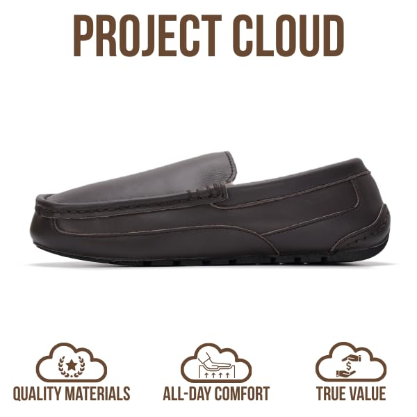 Project Cloud | "Oswin" Genuine Suede Mens Slippers - Loafers | Memory Foam | Lightweight | Non-Slip