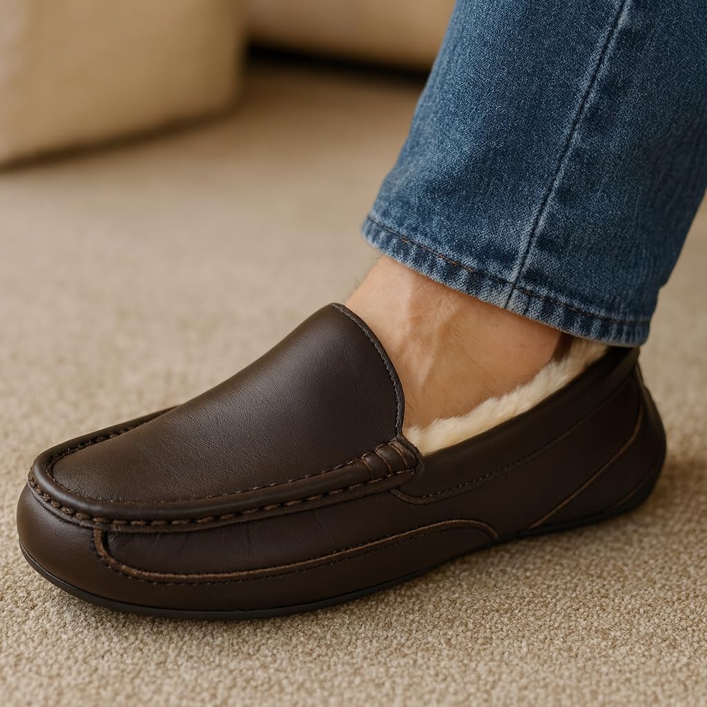 Project Cloud | "Oswin" Genuine Suede Mens Slippers - Loafers | Memory Foam | Lightweight | Non-Slip