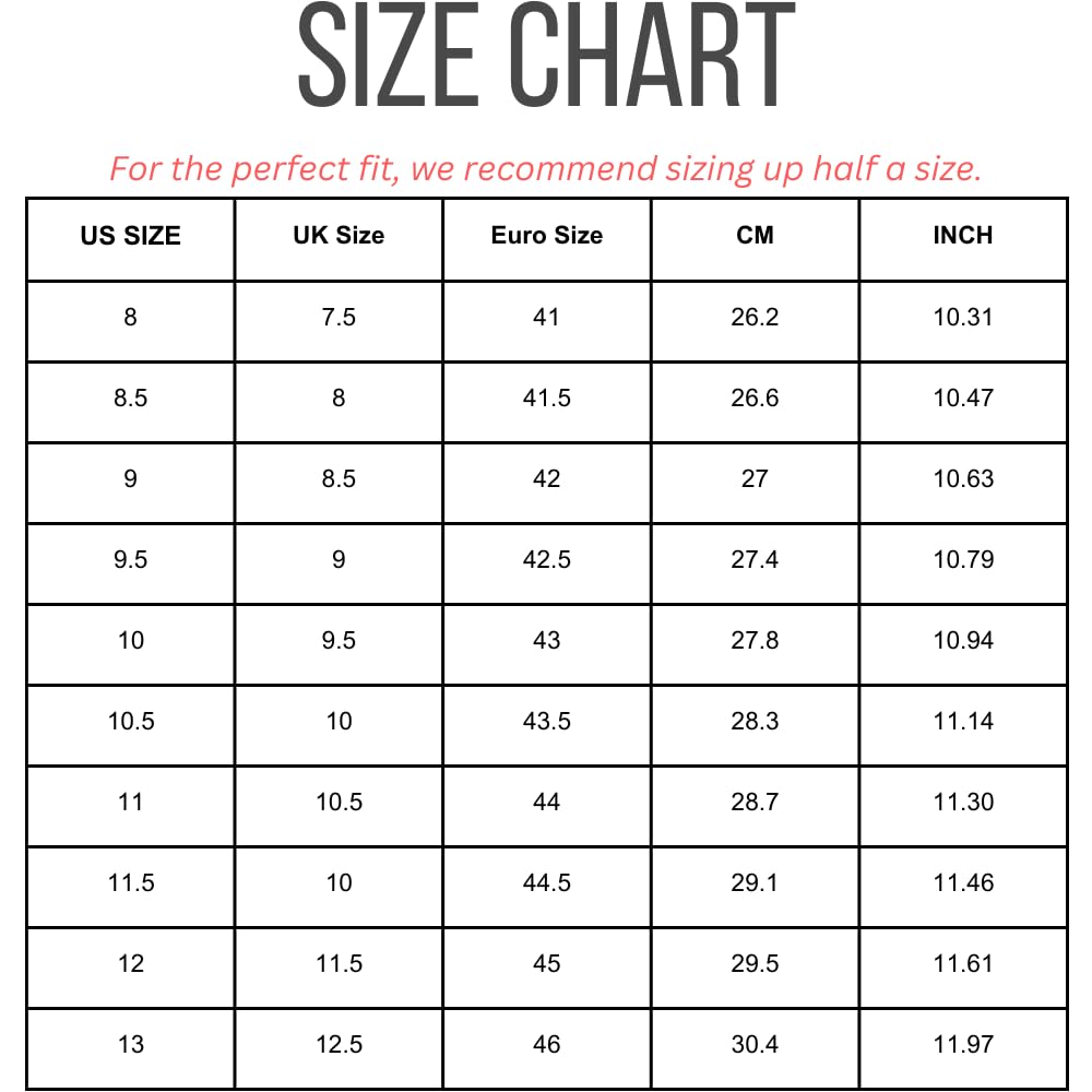 Project Cloud Slipper Size Chart: US, UK, Euro sizing guide for Oswin suede slippers.  Sizing up recommended.