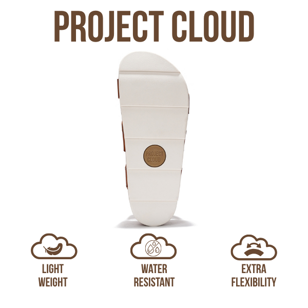 Project Cloud | "Phased" Wedge Sandals | Vegan Leather Upper | Memory Foam | Lightweight | Non-Slip