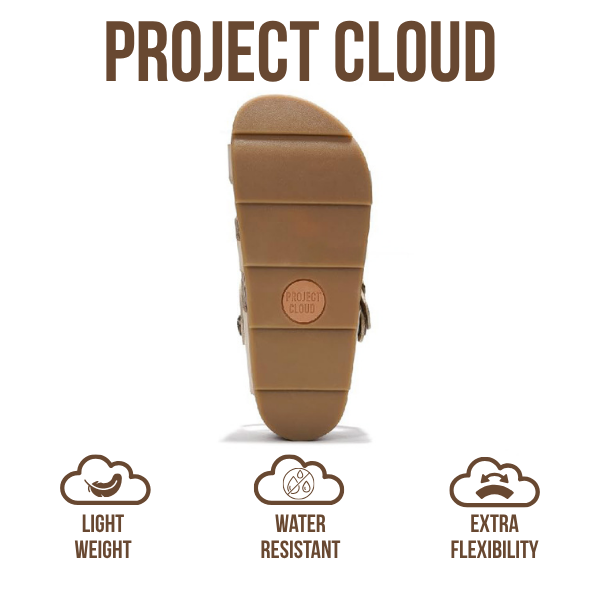 Project Cloud | "Proud" Vegan Leather Platform Sandals - Memory Foam, Lightweight, Non-Slip