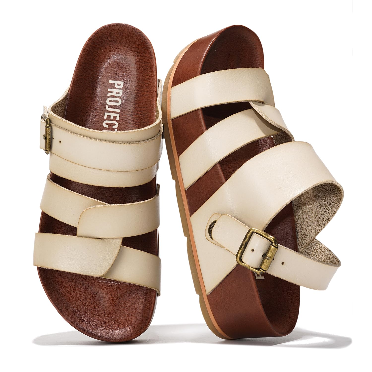 Project Cloud Women's | Eco-Leather Platform Sandals | Lightweight