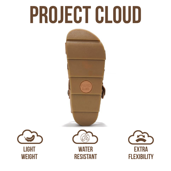Project Cloud | "Proud" Vegan Leather Platform Sandals - Memory Foam, Lightweight, Non-Slip