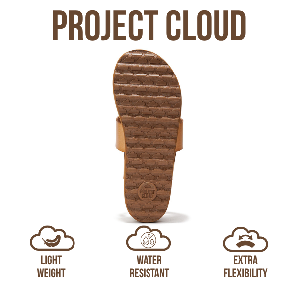Project Cloud | "Raft" Vegan Leather Women Wedge Sandals | Memory Foam Insole | Lightweight | Non-Slip