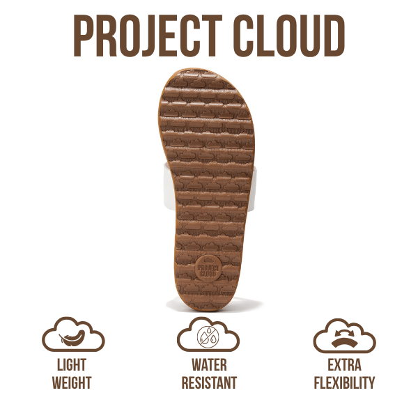 Project Cloud | "Raft" Vegan Leather Women Wedge Sandals | Memory Foam Insole | Lightweight | Non-Slip