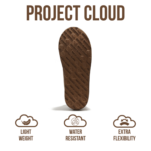 Project Cloud | "Relaxation" Australian Sheepskin Mens Slippers | Memory Foam | Lightweight | Non-Slip