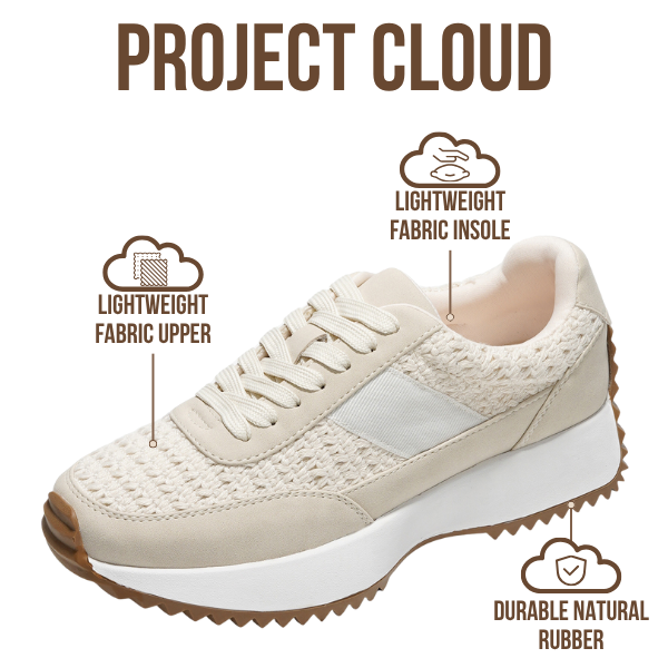 Project Cloud| "Serena" Fashion Sneakers for Women | Memory Foam Insole | Lightweight | Non-Slip