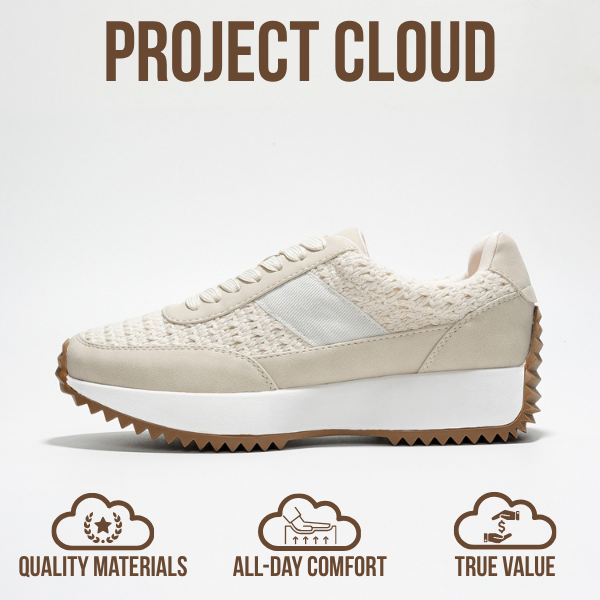 Project Cloud| "Serena" Fashion Sneakers for Women | Memory Foam Insole | Lightweight | Non-Slip