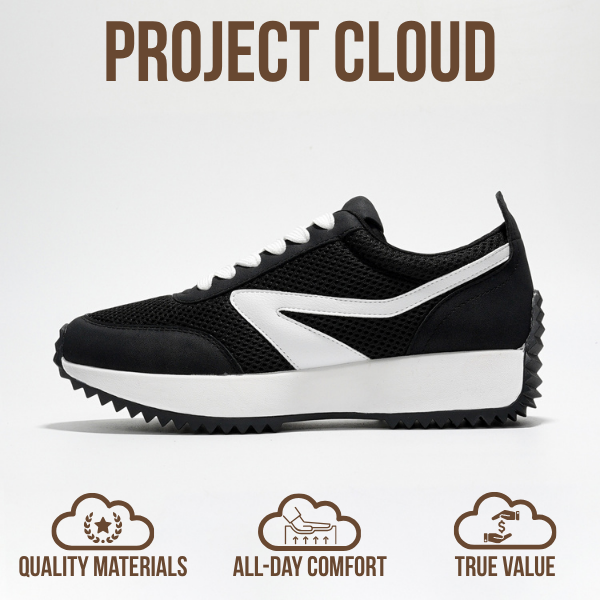 Project Cloud| "Serena" Fashion Sneakers for Women | Memory Foam Insole | Lightweight | Non-Slip