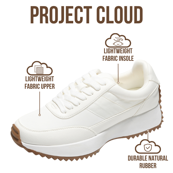 Project Cloud| "Serena" Fashion Sneakers for Women | Memory Foam Insole | Lightweight | Non-Slip