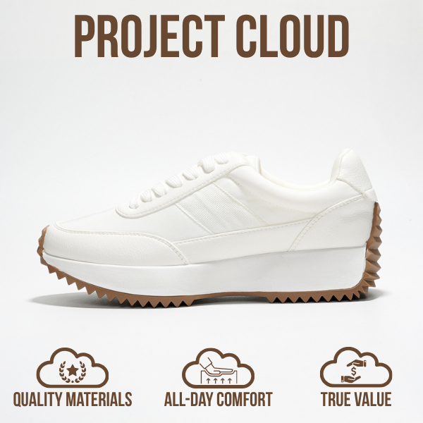 Project Cloud| "Serena" Fashion Sneakers for Women | Memory Foam Insole | Lightweight | Non-Slip