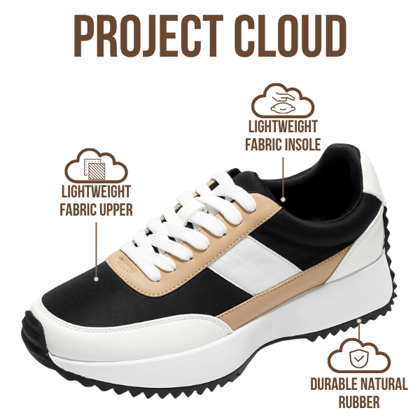 Project Cloud| "Serena" Fashion Sneakers for Women | Memory Foam Insole | Lightweight | Non-Slip