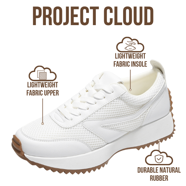 Project Cloud| "Serena" Fashion Sneakers for Women | Memory Foam Insole | Lightweight | Non-Slip
