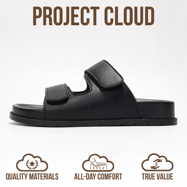 Project Cloud | "Sleek" Platform Sandals for Women - Memory Foam Technology | Lightweight | Non-Slip