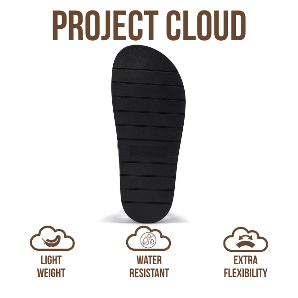 Project Cloud | "Sleek" Platform Sandals for Women - Memory Foam Technology | Lightweight | Non-Slip