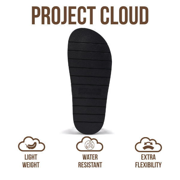 Project Cloud | "Sleek" Platform Sandals for Women - Memory Foam Technology | Lightweight | Non-Slip