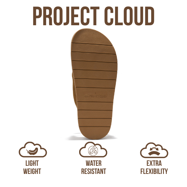 Project Cloud | "Sleek" Platform Sandals for Women - Memory Foam Technology | Lightweight | Non-Slip