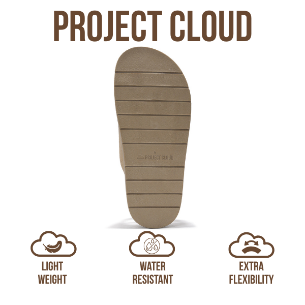 Project Cloud | "Sleek" Platform Sandals for Women - Memory Foam Technology | Lightweight | Non-Slip