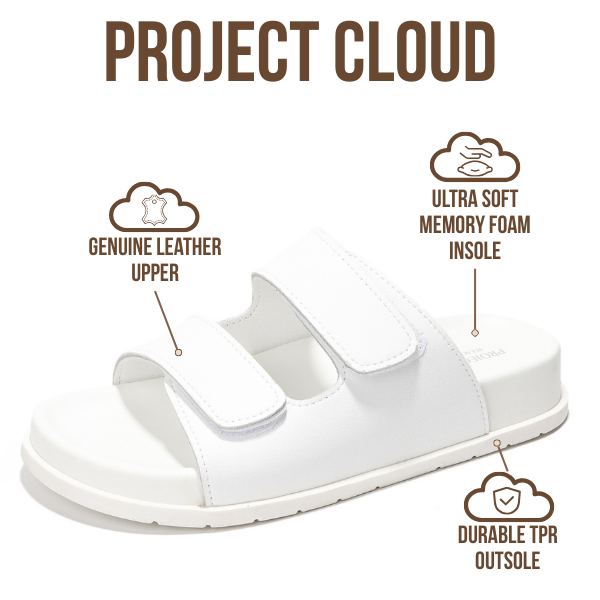 Project Cloud | "Sleek" Platform Sandals for Women - Memory Foam Technology | Lightweight | Non-Slip