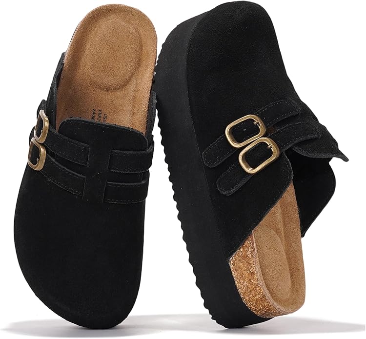 Project Cloud | "Stephi" Genuine Leather Clogs for Women | Memory Foam | Lightweight | Non-Slip