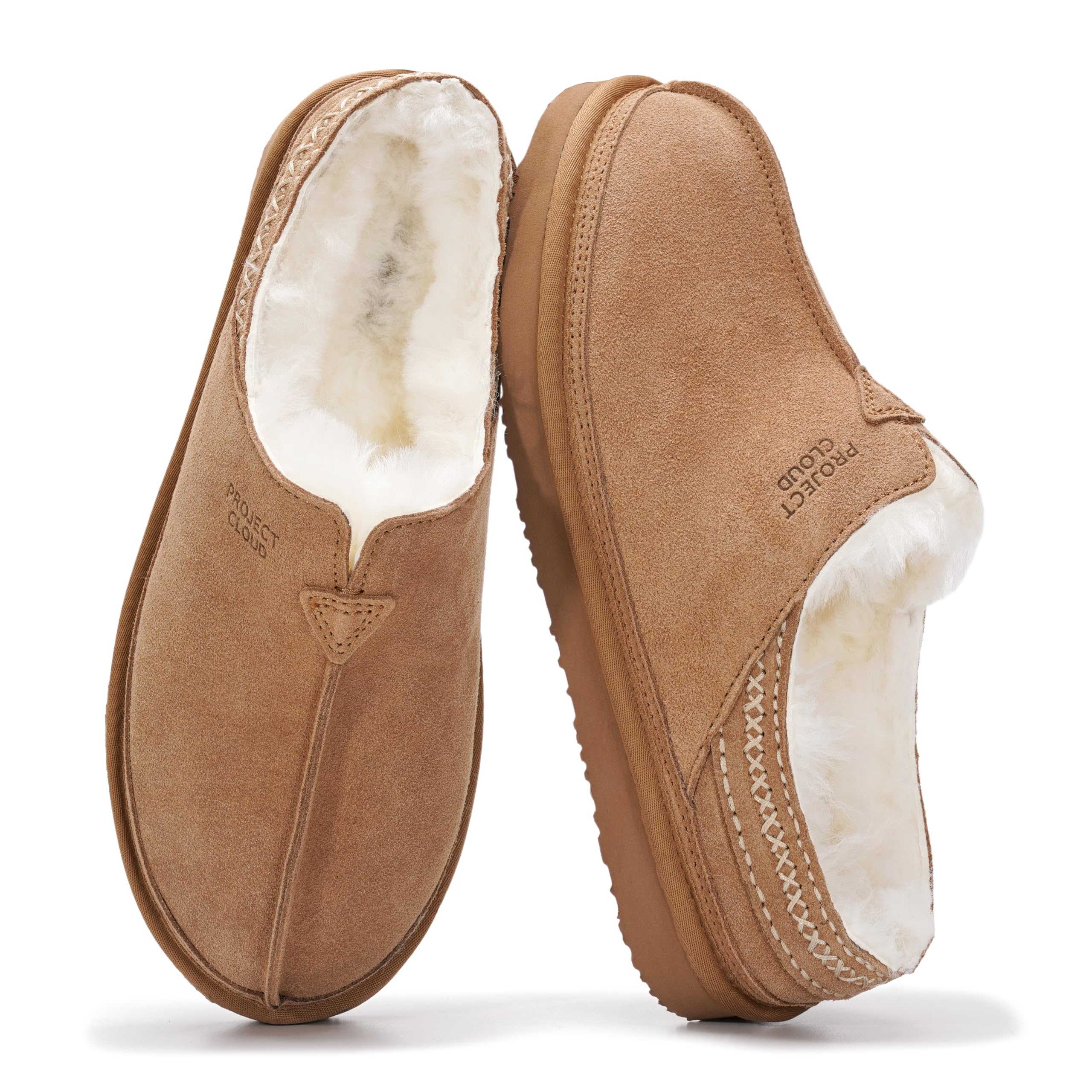 Mens Slippers 100% Genuine Leather & Australian Shearling Lining