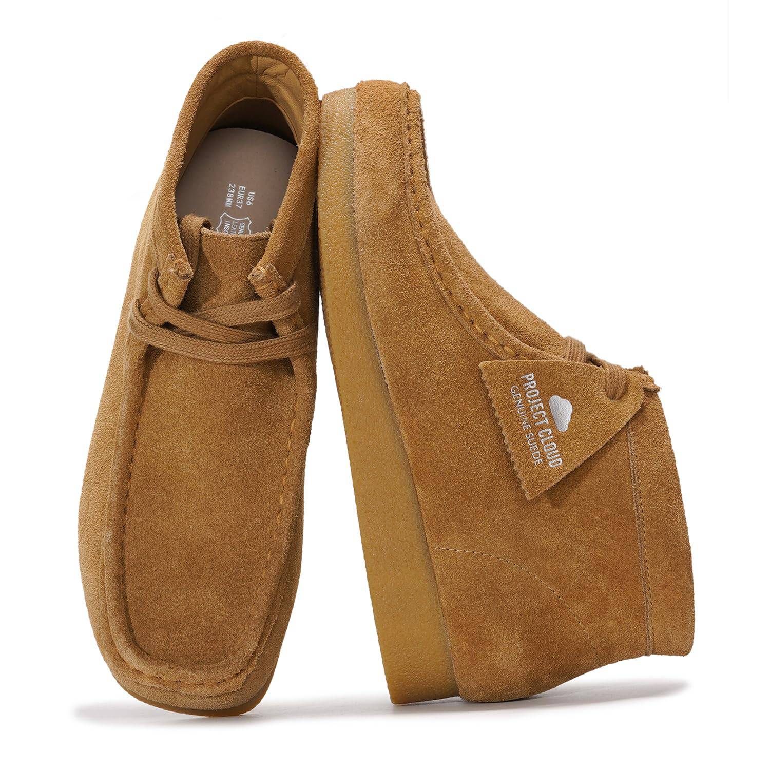 Project Cloud Wally Women’s Size 11 Tan Genuine Suede Wallabee Moccasin Shoes Moccasin Suede Lace Up Flats for Women for sale | eBay main image 4