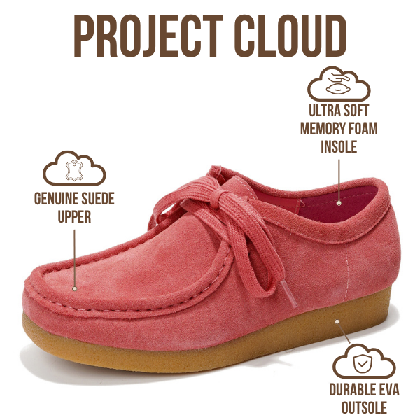 Project Cloud | "Wally" Oxford Shoes for Women | Genuine Leather | Memory Foam | Lightweight | Non-Slip