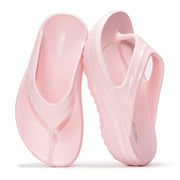 Pink Project Cloud Flip Flops. Memory foam platform sandals for women's comfort and style.