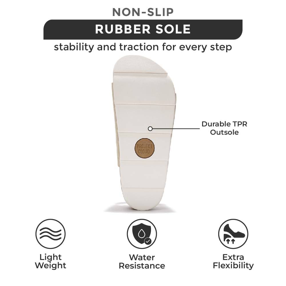 Project Cloud Pismo sandals: non-slip rubber sole for stability, lightweight, water-resistant, and extra flexibility.