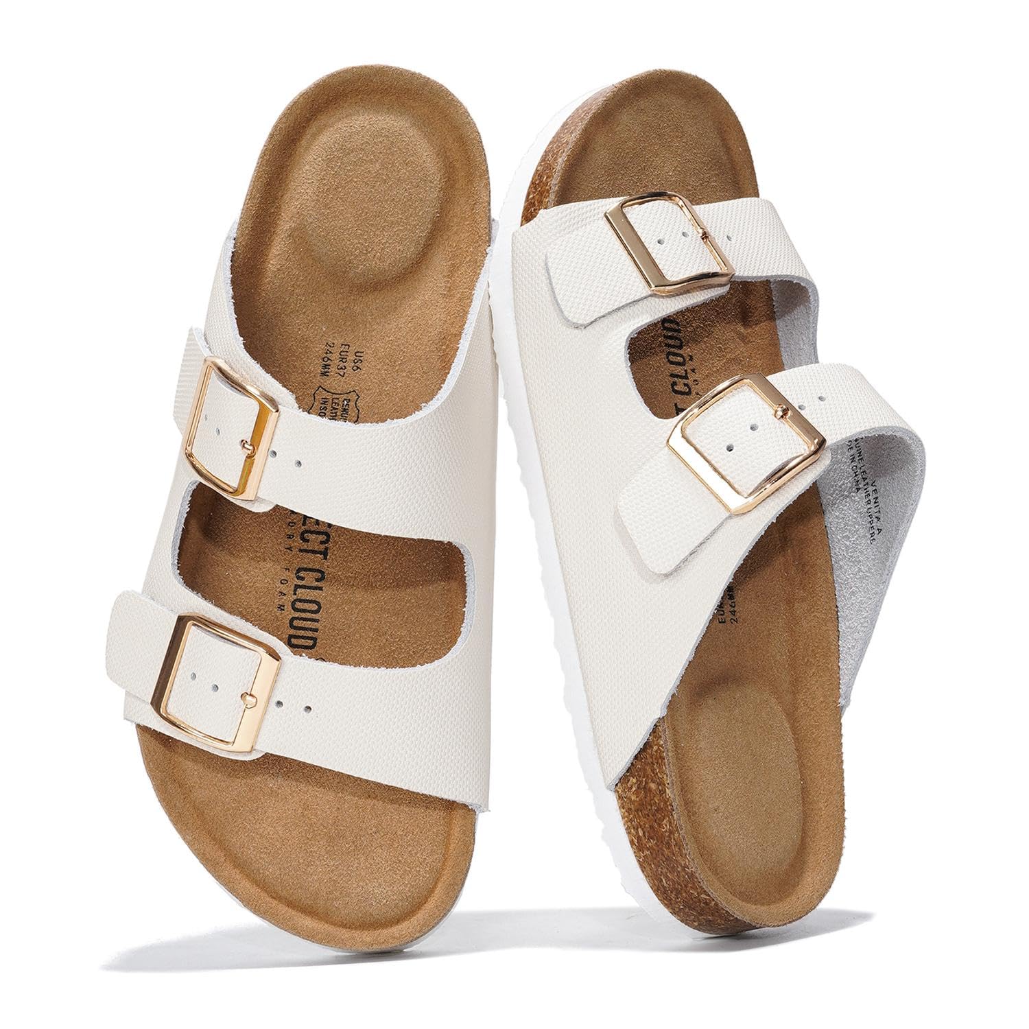 Project Cloud | "Venita" 100% Genuine Leather Womens Sandals | Memory Foam | Lightweight | Non-Slip