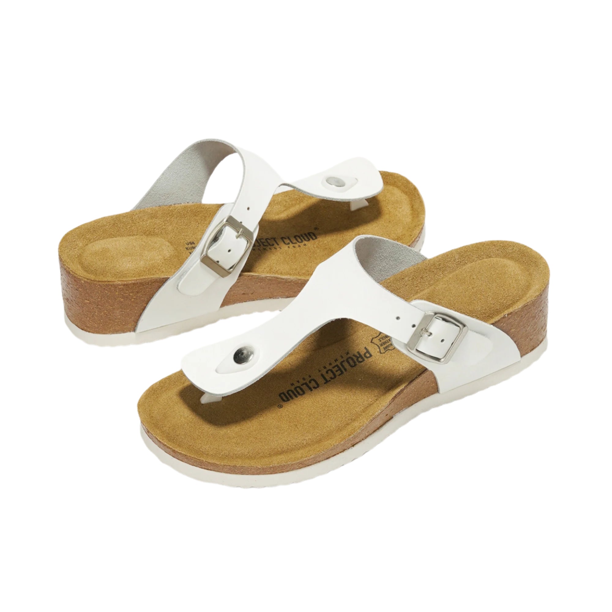Belize Leather Wedge Sandals by Project Cloud: Leather & Cork Comfort