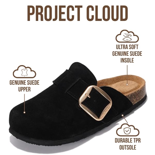 Project Cloud | "Manchester" Women Clogs | Genuine Leather | ProjectPlush™️ | Non-Slip