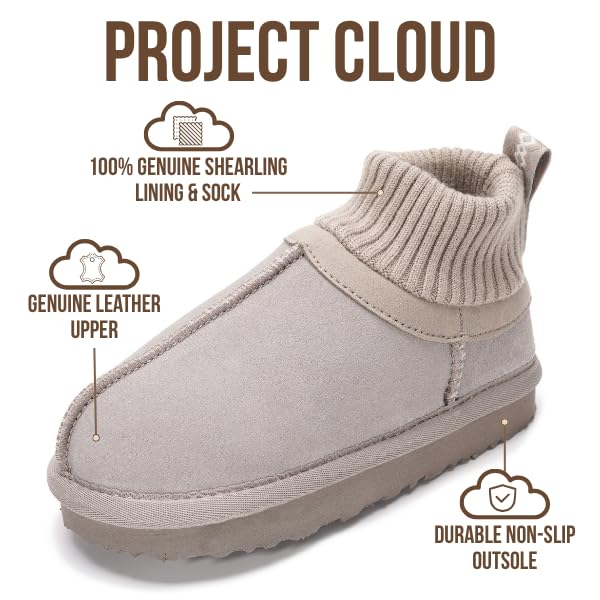 Project Cloud Kids Boots | 100% Genuine Leather | Water Resistant | Memory Foam | Non-Slip - DreamOn
