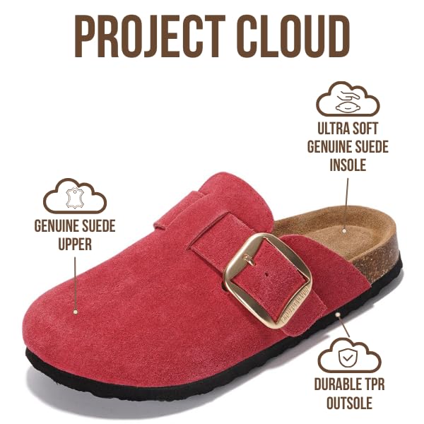 Project Cloud | "Manchester" Women Clogs | Genuine Leather | ProjectPlush™️ | Non-Slip