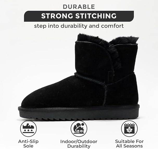 Timmy Leather Memory Foam Boots | Fur Lined Comfort