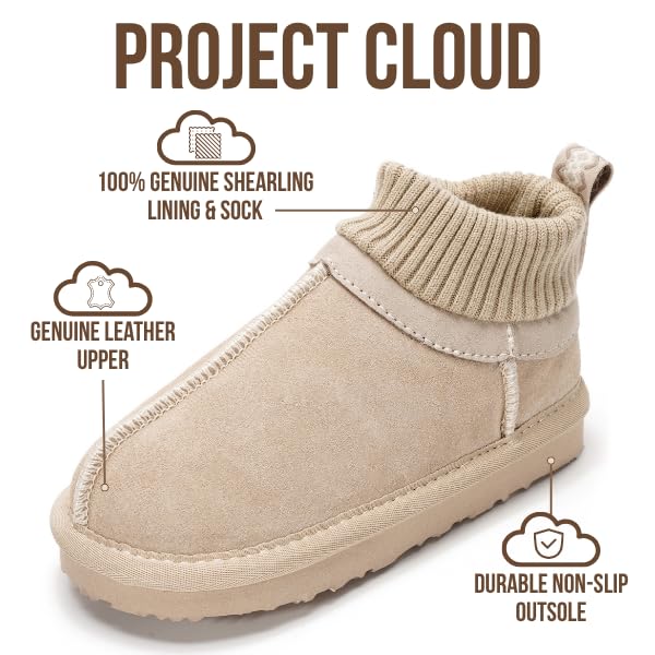 Project Cloud Kids Boots | 100% Genuine Leather | Water Resistant | Memory Foam | Non-Slip - DreamOn
