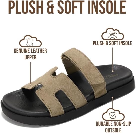 Project Cloud Women's | 100% Genuine Leather Women's Sandals | Plush Soft Insole | Lightweight | Non-Slip - Mayvy - Project Cloud - Sandals -Shop Project Cloud premium footwear Now!