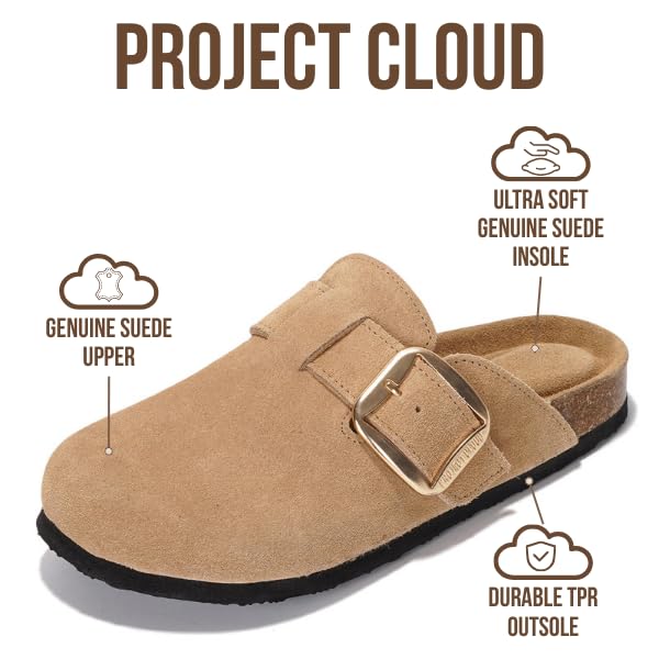 Project Cloud | "Manchester" Women Clogs | Genuine Leather | ProjectPlush™️ | Non-Slip