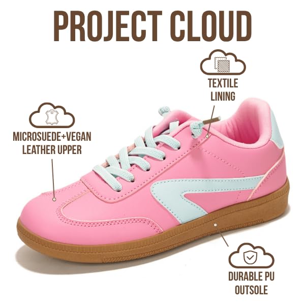 Project Cloud | "Little Irita" Kids Sneakers | Vegan Leather Upper | Memory Foam | Lightweight | Non-Slip