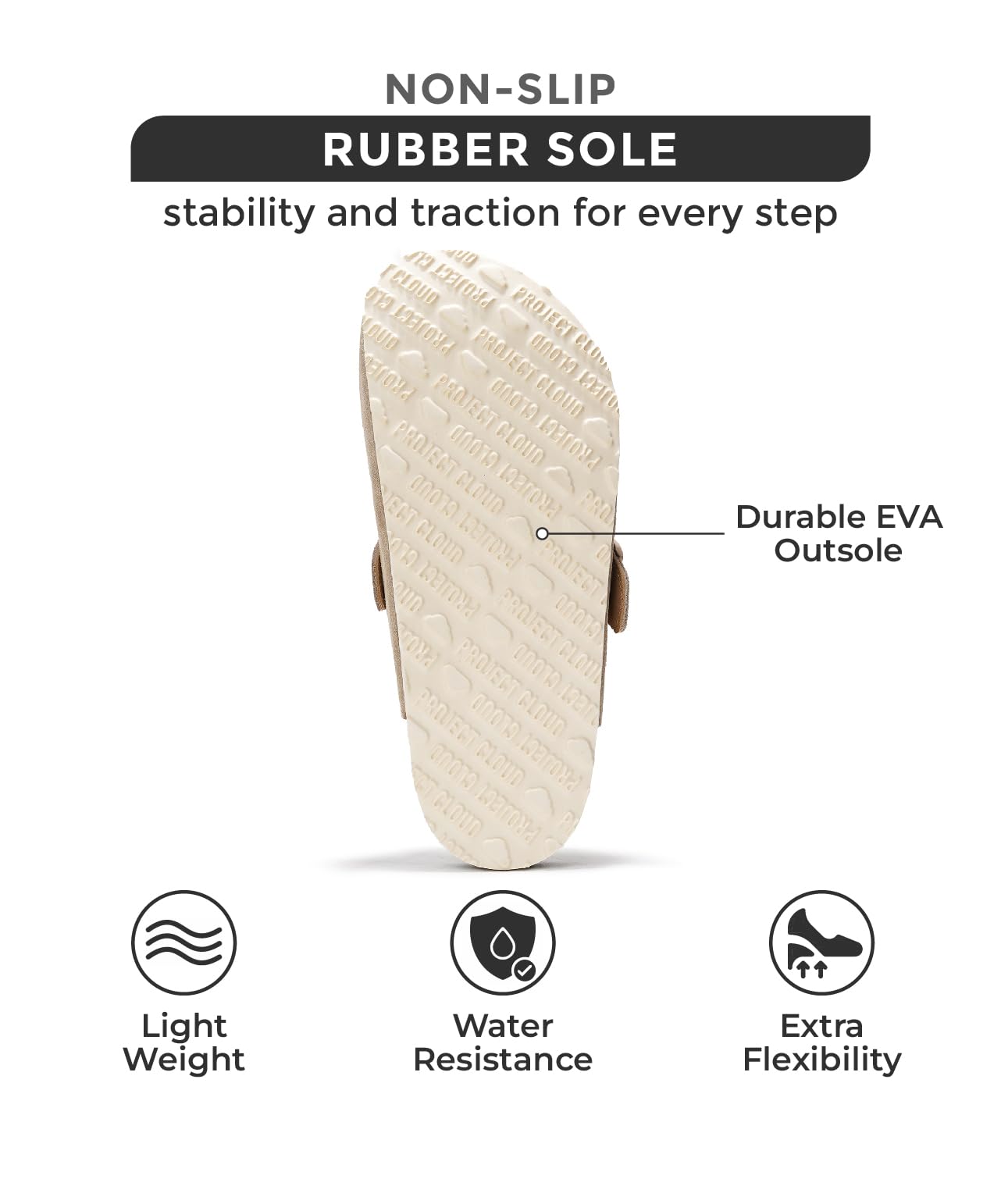 Project Cloud | "Benton Wide" Women’s Footbed Clogs | Genuine Suede | ProjectPlush | Anti-Slip